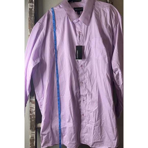 Pink Long-Sleeve Dress Shirt Cotton Blend - Picture 2 of 4